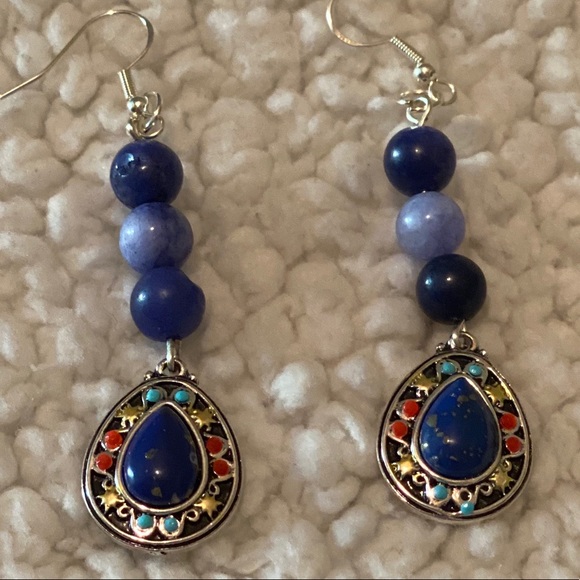 25% DROP!! Gorgeous Handmade 3” Dangle Earrings! - Picture 3 of 6